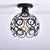 Modern Minimalist Round Dome Iron Crystal 1-Light Semi-Flush Mount Ceiling Light For Living Room