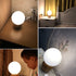 Contemporary Scandinavian Orb Glass Wood Base 1-Light Table Lamp For Bedroom