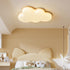 Modern Minimalist Cloud Wood Acrylic LED Flush Mount Ceiling Light For Bedroom