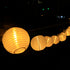 Modern Art Deco Solar Waterproof Fabric Lantern Ball LED String Lights Outdoor Landscape Lights For Outdoor Patio