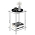 Modern Minimalist Rectangular Acrylic End Table 2-Tier For Living Room