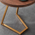 Modern Simplicity Round MDF Iron End Table Movable For Living Room