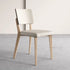 Contemporary Nordic Square Leather Solid Wood Frame Dining Chair Backrest For Dining Room