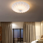 Contemporary Nordic Iron Acrylic Round Printed LED Flush Mount Ceiling Light For Bedroom