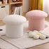 Contemporary Simplicity Mushroom Shape Velvet Pouf Footstool For Living Room