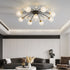 Modern Luxury Branch Orb Star Full Copper Glass 9/13/17 Light Semi-Flush Mount Ceiling Light For Living Room