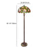 Traditional Tiffany Stained Glass Fairy Peach Hardware Base 3-Light Standing Floor Lamp For Home Office