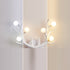 Contemporary Creative Resin Antler Branch Glass Shade 6-Light Wall Sconce Lamp For Bedroom