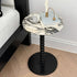 Modern Minimalist Round Bead String Base Marble Wood Coffee Table For Living Room