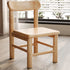 Modern Minimalist Square Leather Sponge Solid Wood Chair Backrest Armless For Living Room