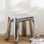 Modern Minimalist Stainless Steel Geometric Round Tube Splicing Footstool For Entryways