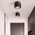 Modern Minimalist Cylinder Stone 1-Light Flush Mount Ceiling Light For Bedroom