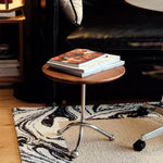 Contemporary Nordic Round Tripod Base Density Plate Stainless Steel Coffee Table For Living Room