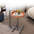 Modern Minimalist Round Tray Leather Stainless Steel Side Table For Living Room