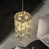 Modern Art Deco Cylinder Hardware Crystal 1-Light Pendant Light For Living Room