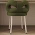 Contemporary Nordic Lambswool Round Vanity Stool Butterfly Backrest For Bedroom