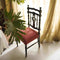 Traditional French Square Rectangular Backrest Wood Fabric Dining Chair For Dining Room