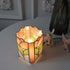 Traditional Tiffany Square Glass 1-Light Table Lamp For Bedroom