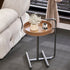 Modern Minimalist Round Tray Leather Stainless Steel Side Table For Living Room