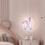 Contemporary Creative Kids Iron Aluminum Acrylic Circle StellaLou Rabbit LED Pendant Light For Bedroom