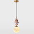 Contemporary Nordic Kids Resin Glass Round Angel 1-Light Pendant Light For Bedside