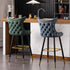 Contemporary Luxury Tufted Velvet Upholstered Bar Stool Wingback Footrest For Dining Room