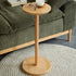 Modern Minimalist Round Wood End Table For Living Room