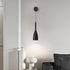 Modern Minimalist Cylindrical Copper Black Travertine 1-Light Wall Sconce Lamp For Living Room
