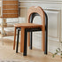 Contmporary Retro Wood Semicircular Arch Vanity Stool Backrest For Bedroom