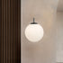 Modern Minimalist Iron Glass Round Ball 1-Light Wall Sconce Lamp For Bedroom