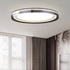 Modern Minimalist Round Aluminum Acrylic Shade LED Flush Mount Ceiling Light For Living Room