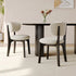 Contemporary Simplicity Round Soft Velvet Wooden Frame Dining Chair Backrest Armless For Dining Room