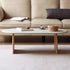 Modern Minimalist Solid Wood Round Edge Rectangular Coffee Table For Living Room