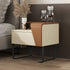 Contemporary Luxury Rectangular Wood Carbon Steel Frame Side Table Drawer For Living Room