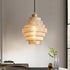 Traditional Vintage Striped Glass Round 1-Light Pendant Light For Living Room