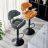 Modern Simplicity Fabric Iron SGS Sponge Semicircular Counter Stool Backrest Footrest For Kitchen