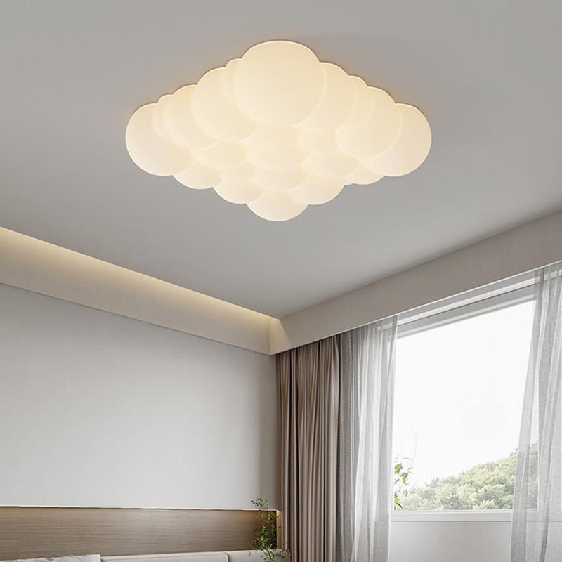 Contemporary Nordic Bubble Hardware Acrylic LED Flush Mount Ceiling Light For Bedroom