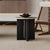 Traditional Vintage Round Rectangle Cross Base Natural Travertine Wood Coffee Table For Living Room