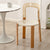 Modern Minimalist Round Wooden ABS PC Chair Four Legs Backrest For Living Room