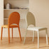 Modern Minimalist Square Oval Back Leather Carbon Steel Dining Chair For Dining Room