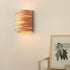 Traditional Japanese Wood Veneer Arch 1-Light Wall Sconce Lamp For Bedside