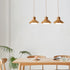 Traditional Japanese Round Mushroom Shape Wood 1-Light Pendant Light For Living Room