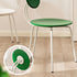 Traditional Vintage Round Rubberwood Steel Vanity Stool Backrest Armless For Bedroom