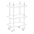 Contemporary Creative Rectangular Acrylic Steel Side Table 2/3-Tier For Living Room