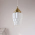 Modern Art Deco Irregular Cylinder Iron Glass 1-Light Pendant Light For Bedroom