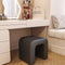 Modern Minimalist Square Arched PU Leather Wood Frame Vanity Stool For Bedroom