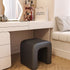 Modern Minimalist Square Arched PU Leather Wood Frame Vanity Stool For Bedroom