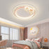 Contemporary Creative Kids Round Orb Stars Hardware Acrylic LED Flush Mount Ceiling Light For Bedroom