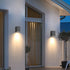 Contemporary Industrial Rectangular Aluminum 1-Light Outdoor Wall Sconce Lamp For Garden