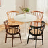 Contemporary Nordic Round Rubberwood Rattan Dining Chair Backrest For Dining Room